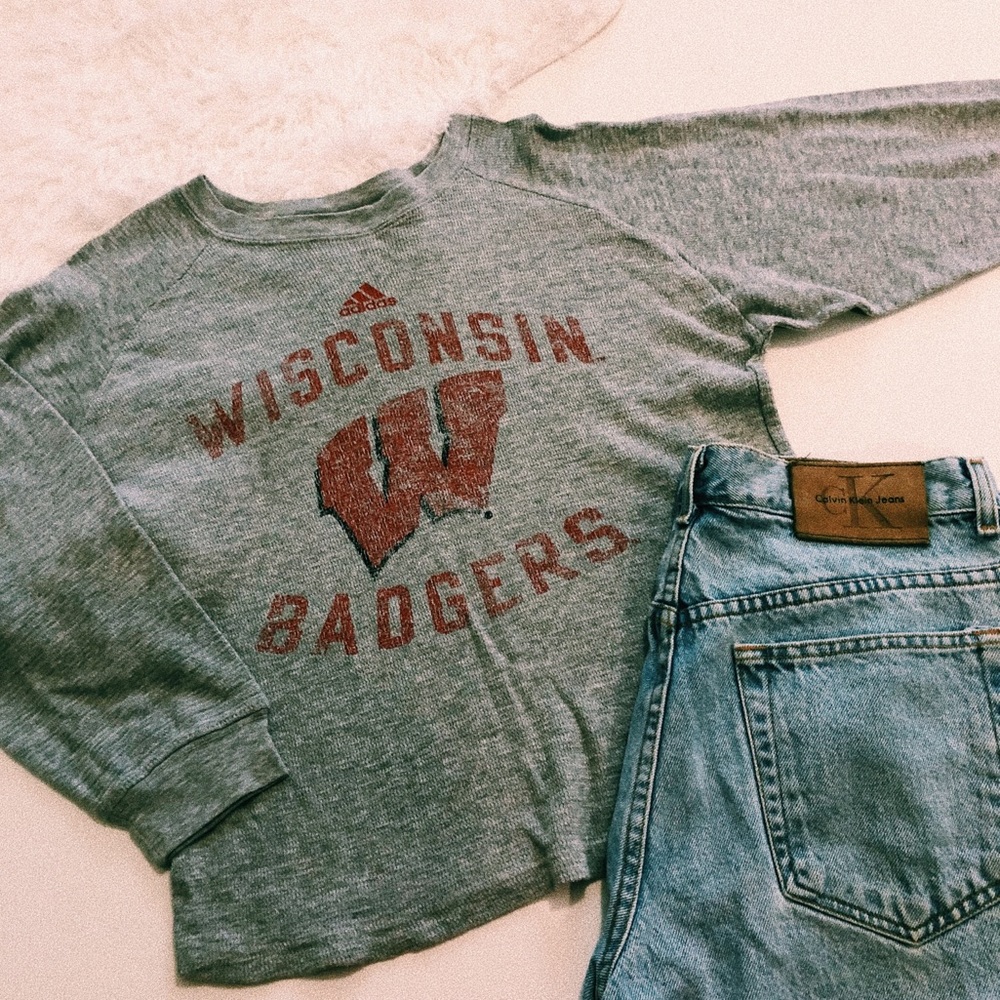 Vintage Adidas Wisconsin Badgers Thermal Top